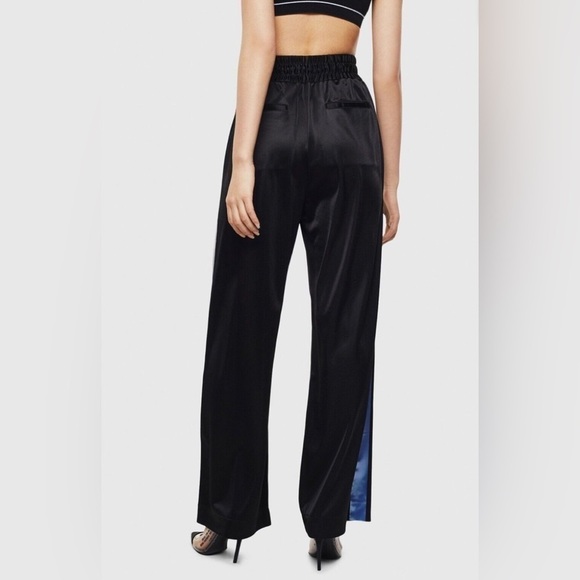 Diesel P-rozyn Black Trousers Side Stripe Tracksuit Bottoms In Sz S - Picture 3 of 11
